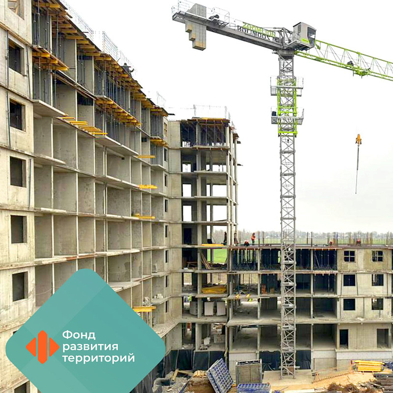 В Скадовске застройщик-участник СЭЗ завершил возведение монолита 9‑этажного дома