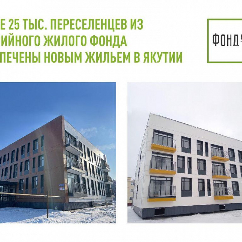 Более 25 тыс. переселенцев из аварийного жилого фонда обеспечены новым жильем в Якутии