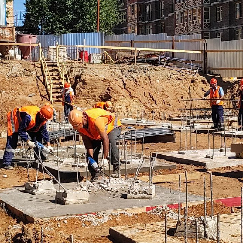 Фонд развития территорий продолжает активное строительство детского сада в ЖК «Лесобережный»