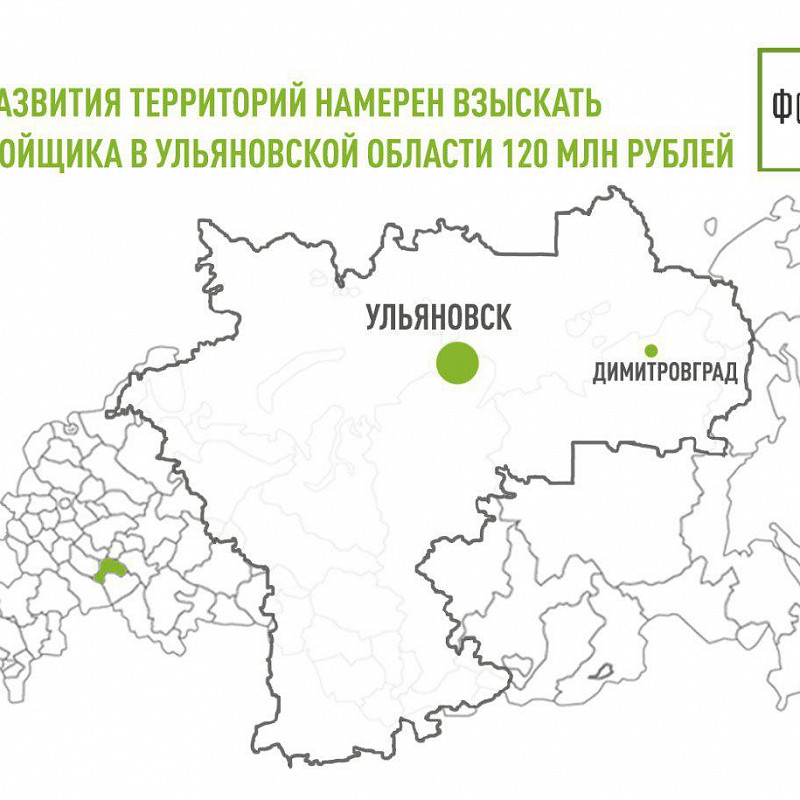 Фонд развития территорий намерен взыскать с застройщика в Ульяновской области 120 млн рублей