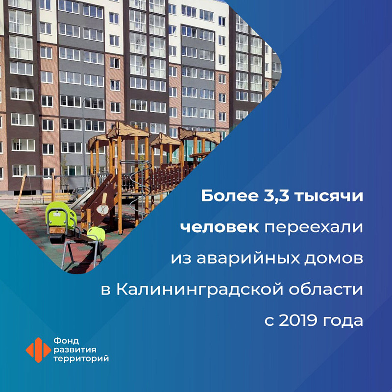 Более 3,3 тысячи человек переехали из аварийных домов в Калининградской области с 2019 года
