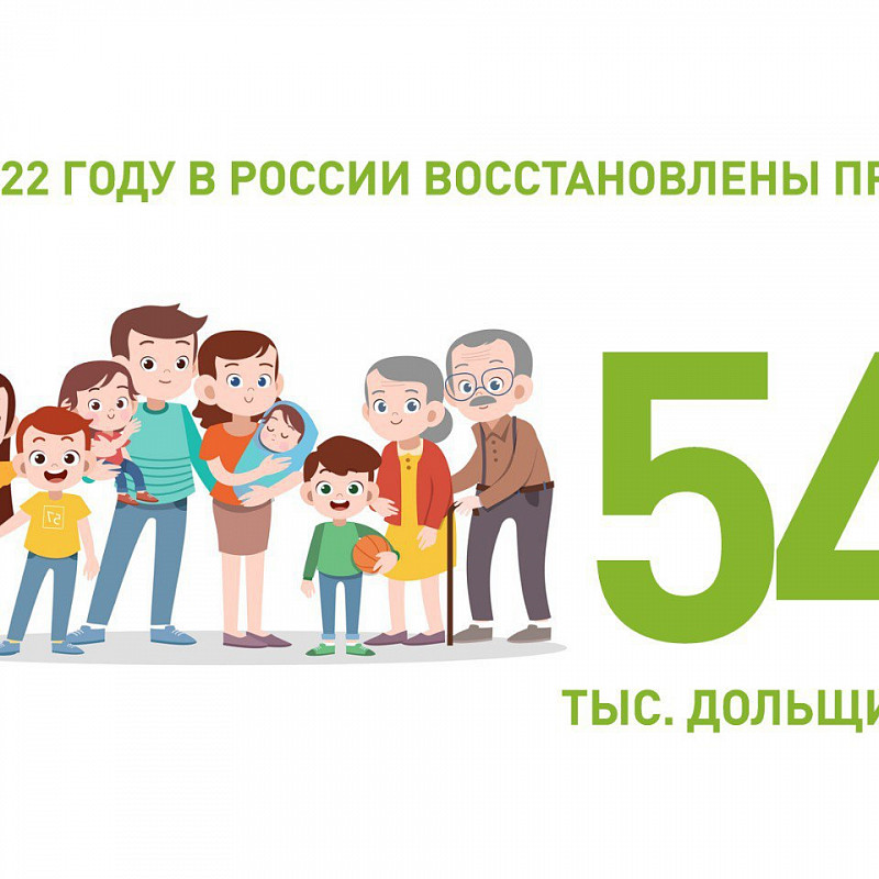 В 2022 году в России восстановлены права 54 тыс. дольщиков 